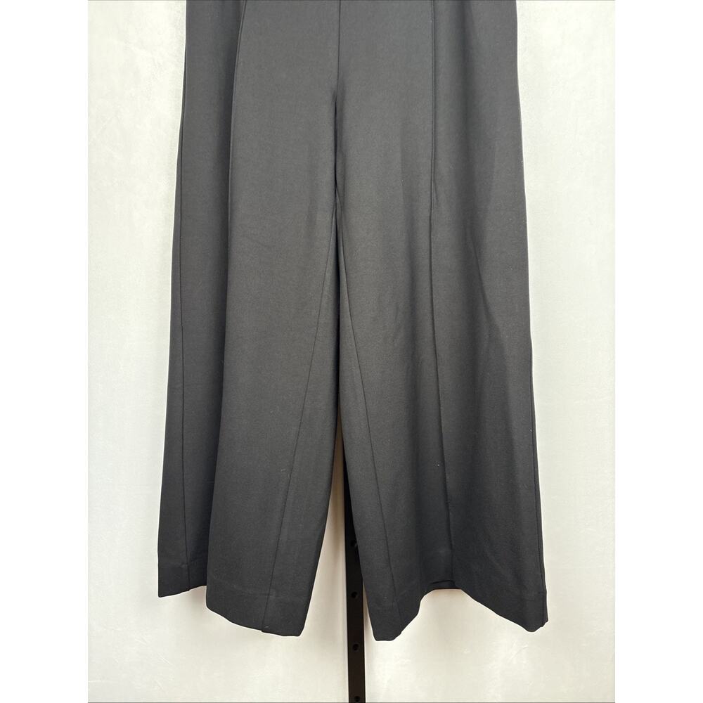 NEW Chico's So Slimming Wide Leg Ankle Pants Sz 14 Black Pull On Pintuck Stretch - Picture 3 of 10